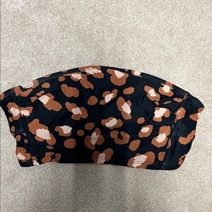 Shade & Shore Black Bandeau with Brown Spot Accents